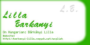 lilla barkanyi business card